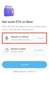 Deposit on mainnet