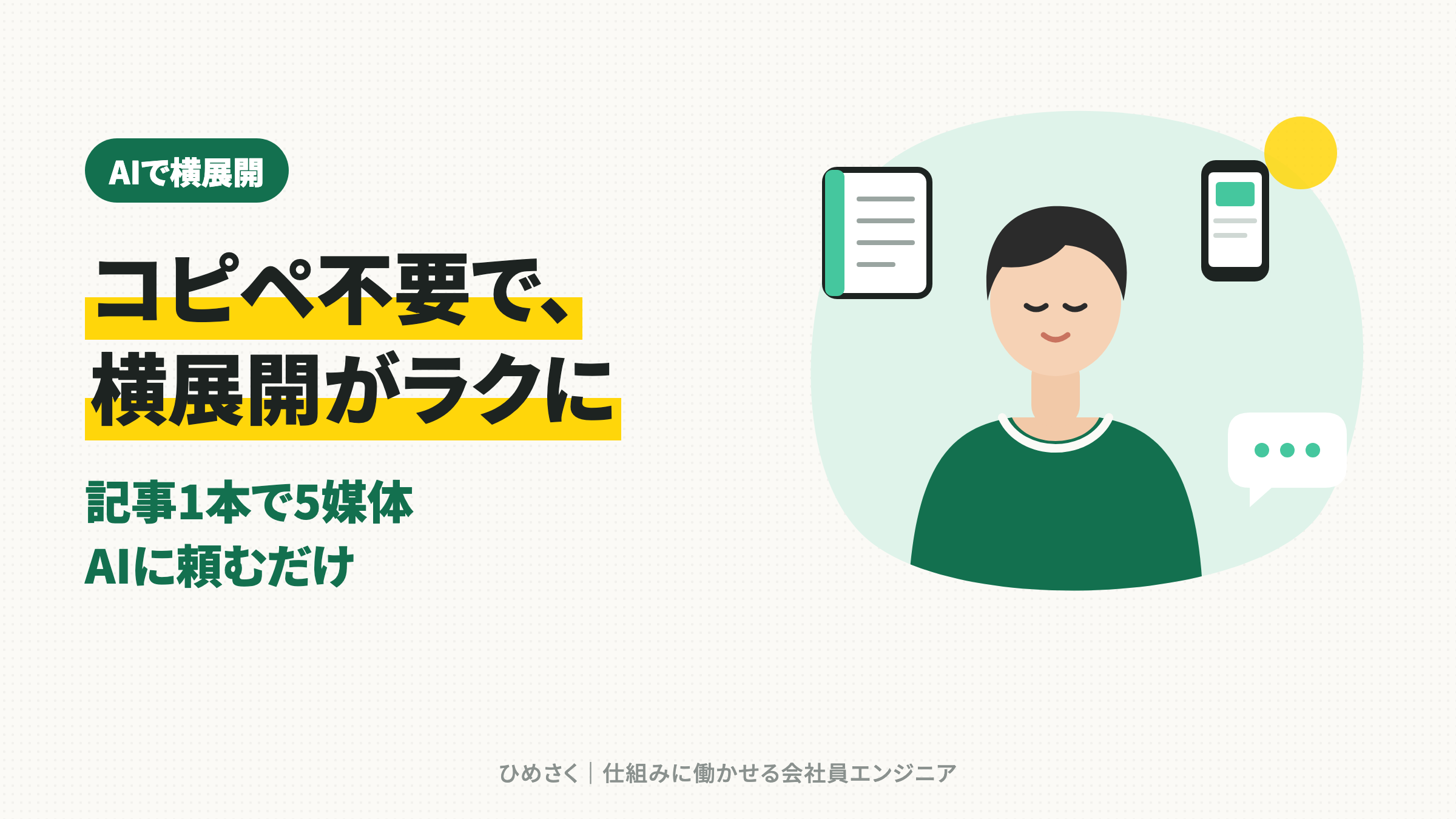 【AI活用】記事1本で5媒体。コピペ不要で、横展開がラクになった話