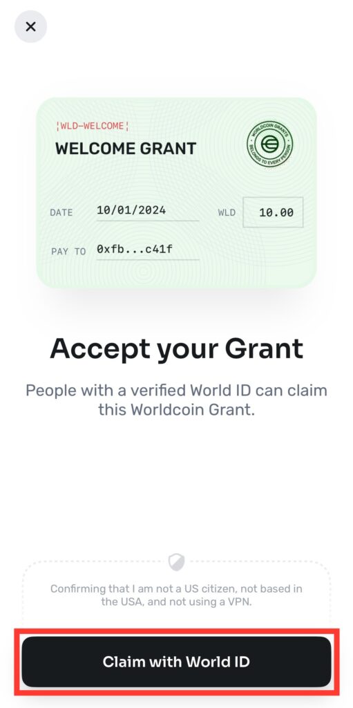 Claim with World ID